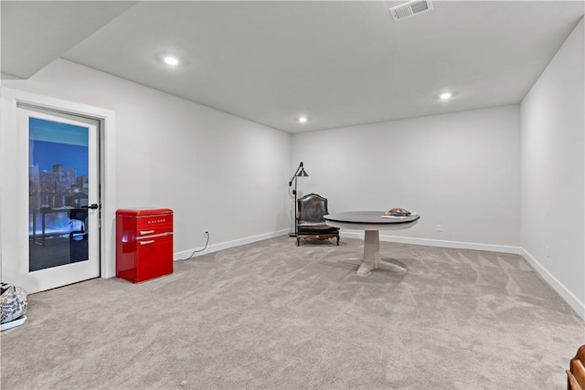 159 Heather Dr, North Strabane, PA 15317 - workout area with carpet and recessed lighting