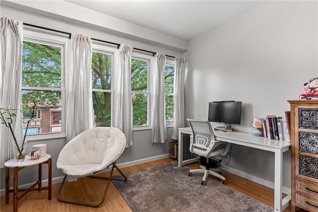 5719 Hobart St, Squirrel Hill, PA 15217 - home office featuring wood finished floors and baseboards
