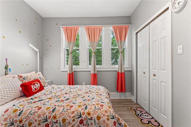 5719 Hobart St, Squirrel Hill, PA 15217 - bedroom featuring a closet and wood finished floors