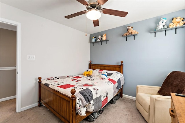 159 Horseshoe Dr, North Fayette, PA 15071 - carpeted bedroom with baseboards and a ceiling fan