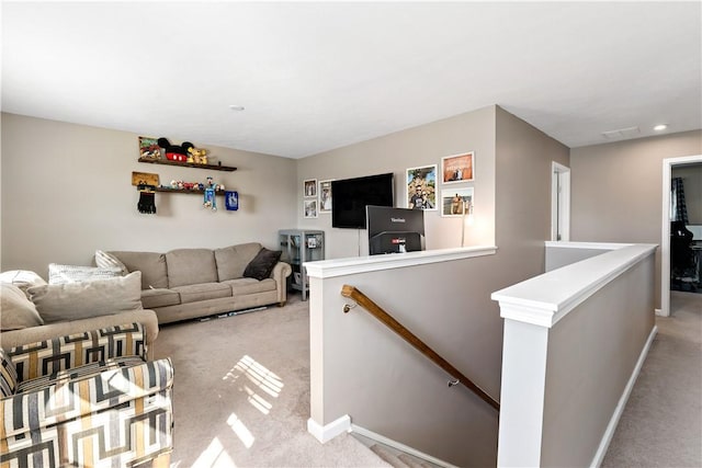 159 Horseshoe Dr, North Fayette, PA 15071 - living area with light carpet and baseboards