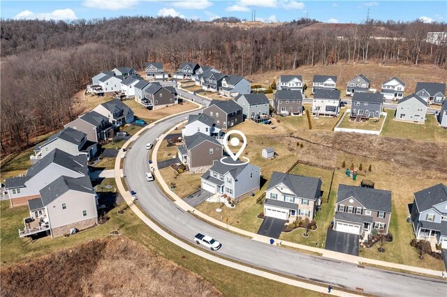 159 Horseshoe Dr, North Fayette, PA 15071 - aerial view of property and surrounding area with nearby suburban area