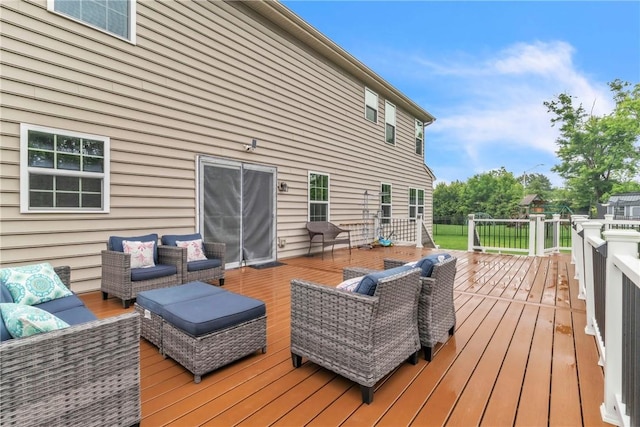2972 Cross Creek Ct, Hampton, PA 15044 - deck featuring an outdoor hangout area