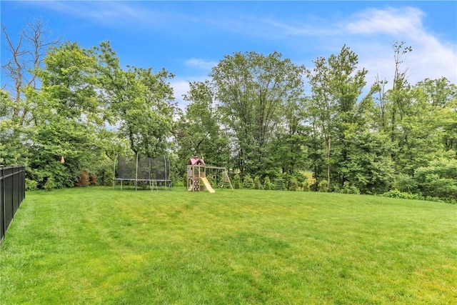 2972 Cross Creek Ct, Hampton, PA 15044 - view of yard featuring a trampoline and a playground