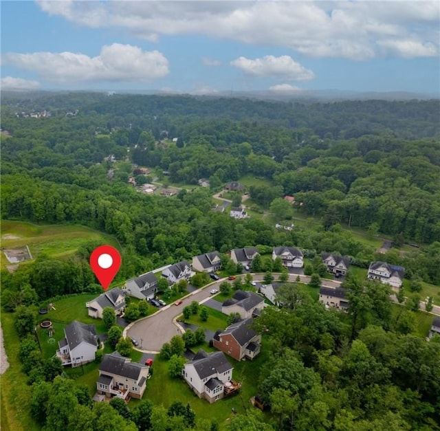 2972 Cross Creek Ct, Hampton, PA 15044 - aerial perspective of suburban area with a forest