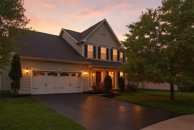 2972 Cross Creek Ct, Hampton, PA 15044 - view of front of property featuring driveway, a garage, and a yard