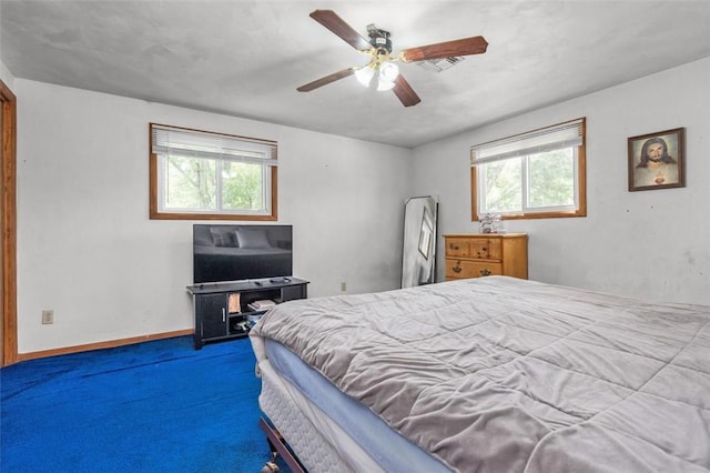 2519 Sylvania Dr, Bethel Park, PA 15102 - bedroom featuring carpet and a ceiling fan