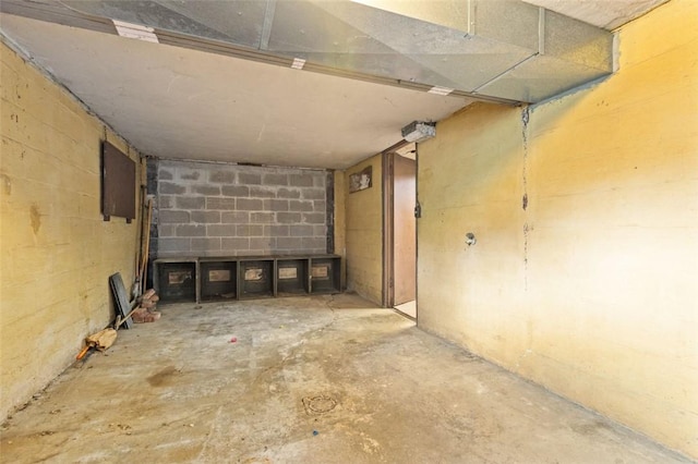 2519 Sylvania Dr, Bethel Park, PA 15102 - unfinished below grade area with concrete block wall