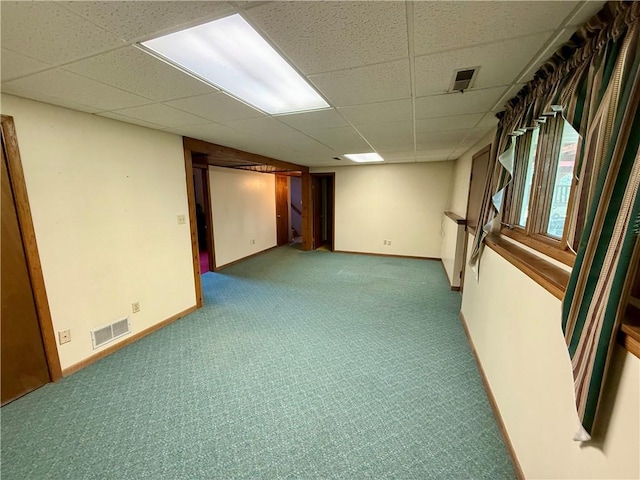 155 Anoka, Neshannock Twp, PA 16105 - basement with a paneled ceiling and carpet floors