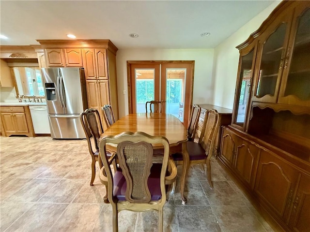 155 Anoka, Neshannock Twp, PA 16105 - dining room featuring french doors and recessed lighting