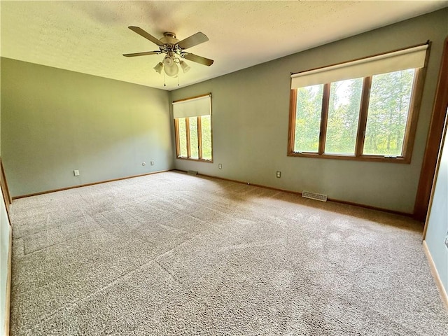 155 Anoka, Neshannock Twp, PA 16105 - spare room featuring a ceiling fan, carpet, and a textured ceiling