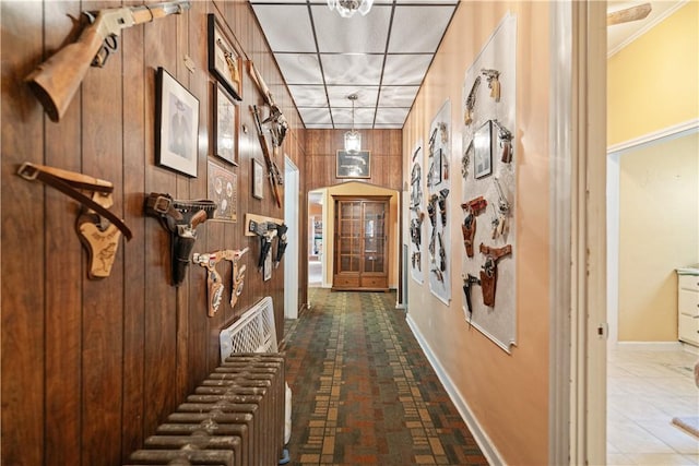 2403 Jenny Lind St, Mckeesport, PA 15132 - hallway with baseboards and wooden walls