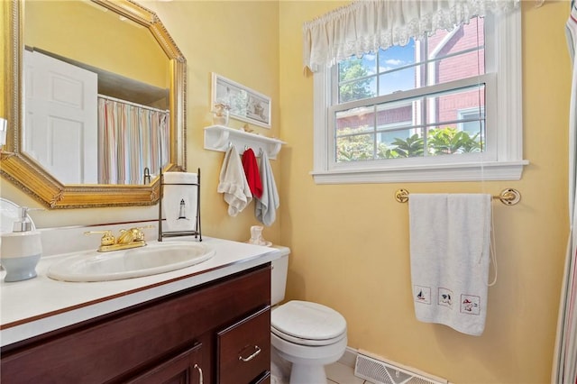 517 Keystone Dr, New Kensington, PA 15068 - bathroom with vanity, curtained shower, and tile patterned flooring