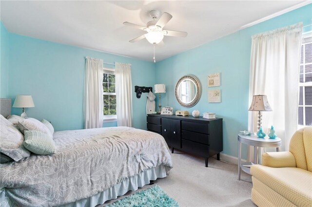 517 Keystone Dr, New Kensington, PA 15068 - carpeted bedroom with baseboards and ceiling fan
