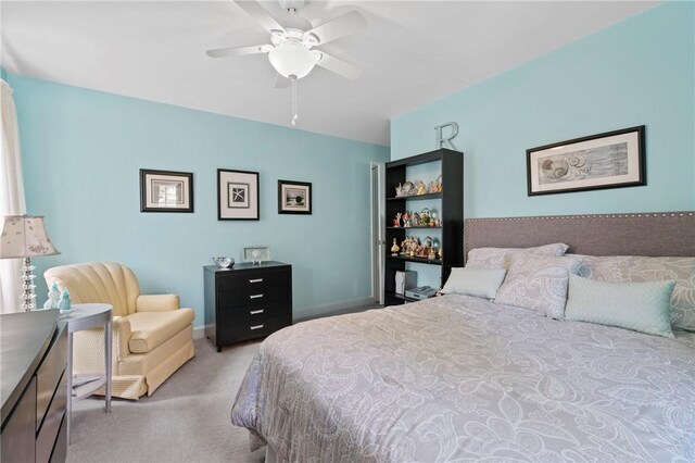 517 Keystone Dr, New Kensington, PA 15068 - bedroom featuring light carpet and a ceiling fan