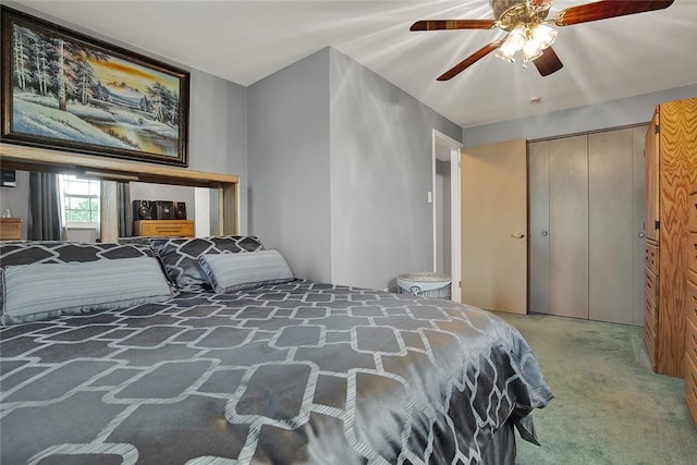 2684 3rd St, Monroeville, PA 15146 - bedroom with carpet flooring, a closet, and ceiling fan