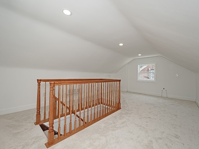 6656 Wilkins Ave, Squirrel Hill, PA 15217 - additional living space with carpet floors, lofted ceiling, and recessed lighting