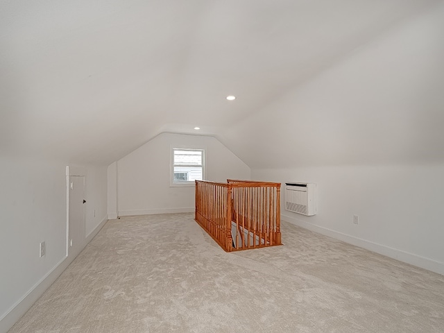 6656 Wilkins Ave, Squirrel Hill, PA 15217 - bonus room with vaulted ceiling, heating unit, light carpet, and recessed lighting