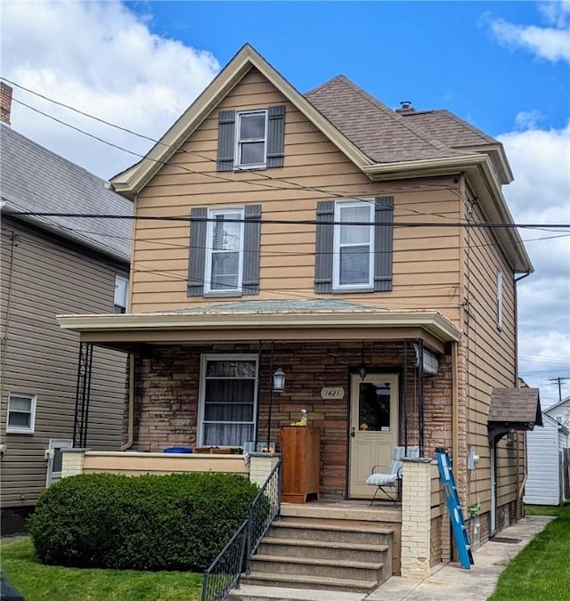 1621 4th St, New Brighton, PA 15066 - view of front facade featuring a porch