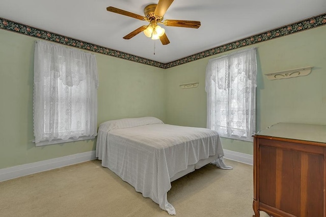 1621 4th St, New Brighton, PA 15066 - bedroom with light carpet and ceiling fan