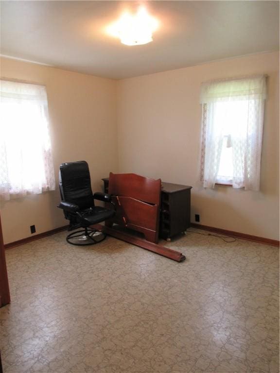 1764 Rose St, Lower Burrell, PA 15068 - sitting room with a desk and baseboards