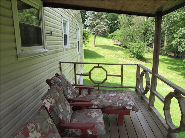 1764 Rose St, Lower Burrell, PA 15068 - wooden deck featuring a lawn