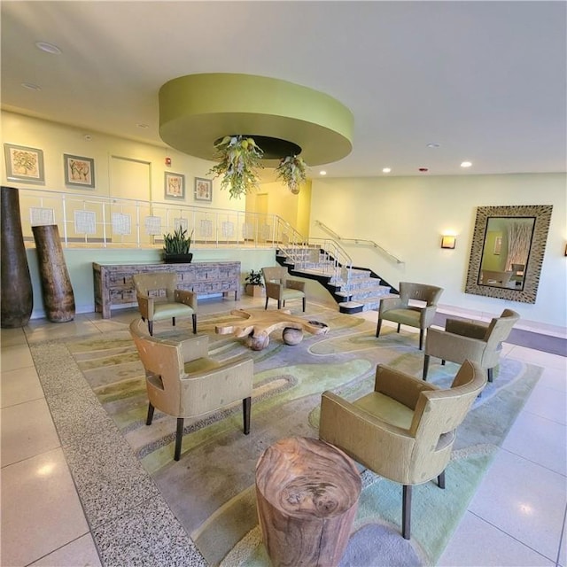128 N Craig St Unit 703, Oakland, PA 15213 - building lobby with stairs and recessed lighting