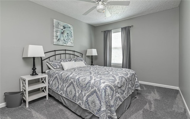 3150 Sundance Ct, Hampton, PA 15101 - bedroom featuring carpet floors, a textured ceiling, and ceiling fan