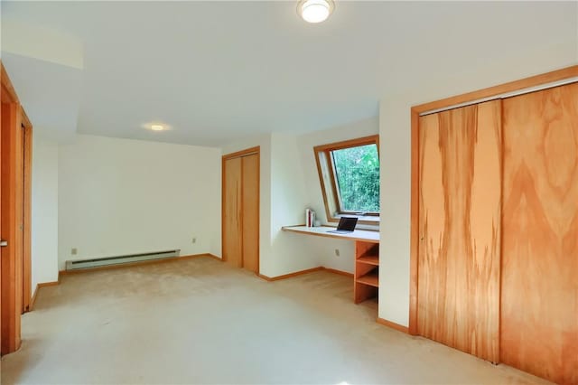 113 S Heide Ln, Peters Twp, PA 15317 - unfurnished office featuring a baseboard radiator and light carpet
