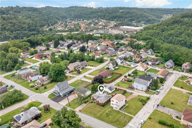 463 Thomas St, Monroeville, PA 15146 - aerial view of property and surrounding area with nearby suburban area and a heavily wooded area