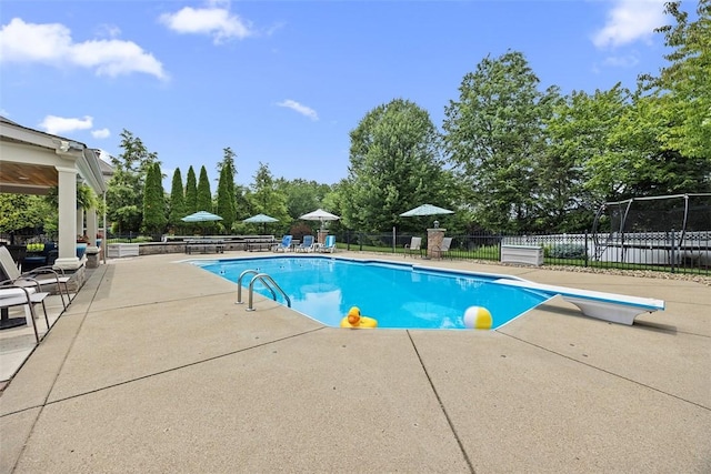 204 Pine Cone Ct, Pine Twp Nal, PA 15090 - view of swimming pool with a patio area and a diving board