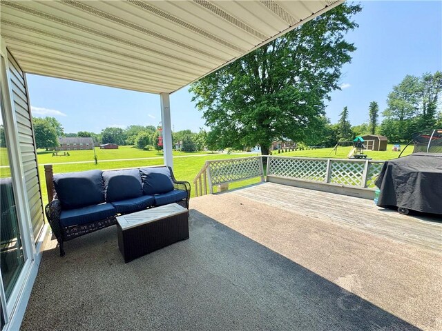 326 Aiken Rd, Shenango Twp Law, PA 16101 - view of patio / terrace with a grill and outdoor lounge area