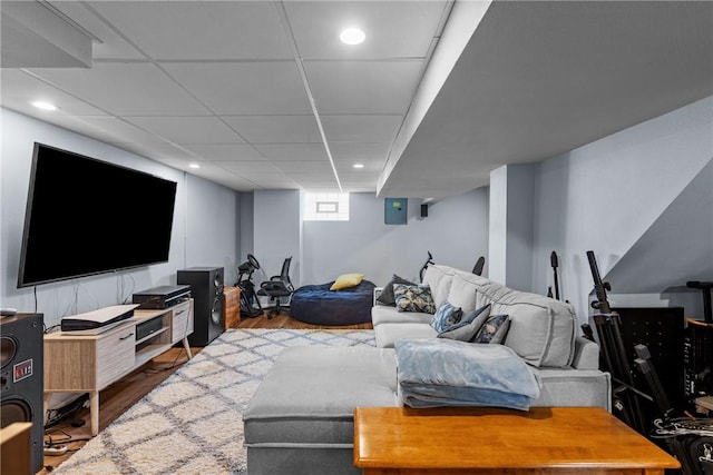 301 Chalfant St, Chalfant Boro, PA 15112 - living room featuring wood finished floors and recessed lighting