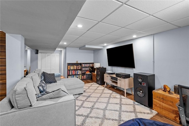 301 Chalfant St, Chalfant Boro, PA 15112 - living area featuring wood finished floors and recessed lighting