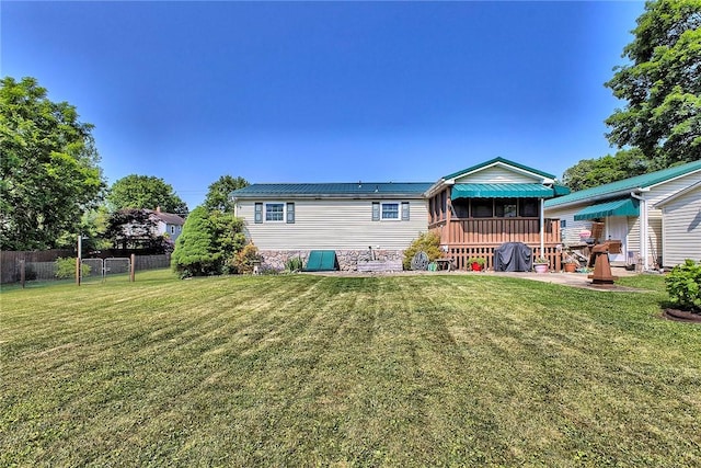 354 Moween Rd, Loyalhanna, PA 15681 - rear view of property with a metal roof and a deck