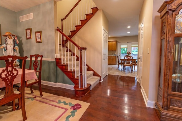 1010 Country Club Rd, Penn Twp Wml, PA 15644 - foyer featuring hardwood / wood-style floors, stairway, and recessed lighting