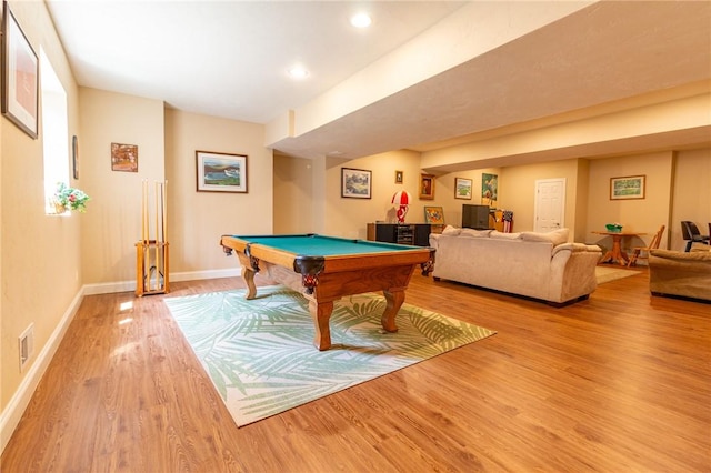 1010 Country Club Rd, Penn Twp Wml, PA 15644 - rec room with billiards table, light wood-style floors, and recessed lighting