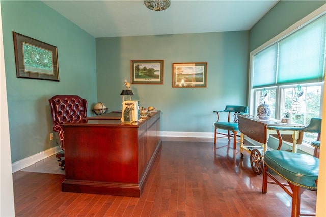 1010 Country Club Rd, Penn Twp Wml, PA 15644 - home office featuring dark wood finished floors and baseboards