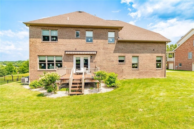 1010 Country Club Rd, Penn Twp Wml, PA 15644 - back of house featuring a wooden deck, brick siding, and a shingled roof