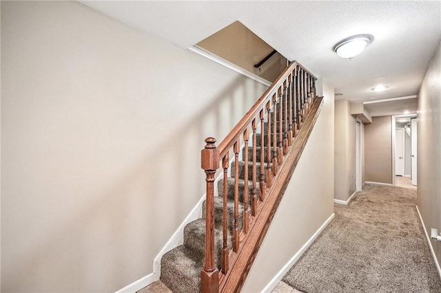 301 Hopper Rd, Delaware Twp, PA 16154 - stairway featuring baseboards and carpet flooring