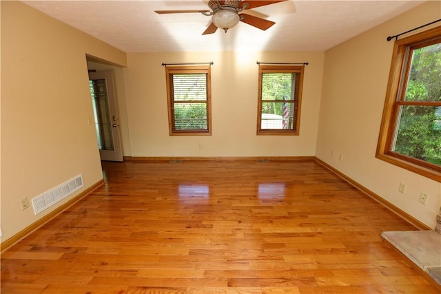158 Snowdrift Rd, Nottingham, PA 15330 - unfurnished room with ceiling fan and light wood-style floors