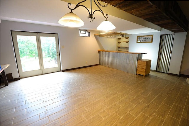 158 Snowdrift Rd, Nottingham, PA 15330 - unfurnished living room with a bar and wood finished floors