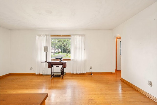 2345 Stoystown Rd, Somerset Twp, PA 15541 - unfurnished room featuring wood finished floors and arched walkways