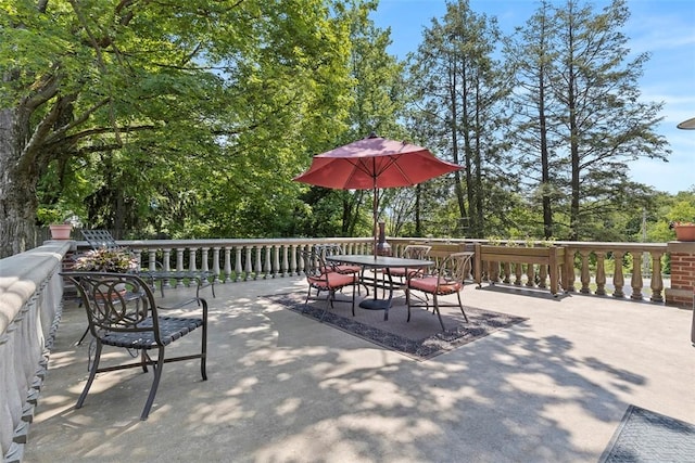 899 Old Thorn Run Rd, Moon/Crescent Twp, PA 15108 - view of patio with view of wooded area and outdoor dining area