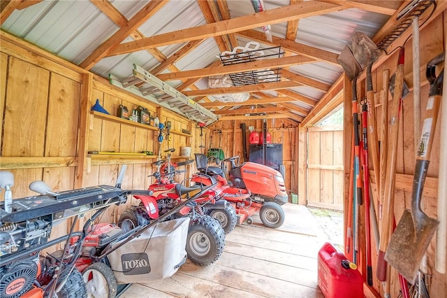 400 Chapel, Cranberry Twp, PA 16066 - garage with wooden walls