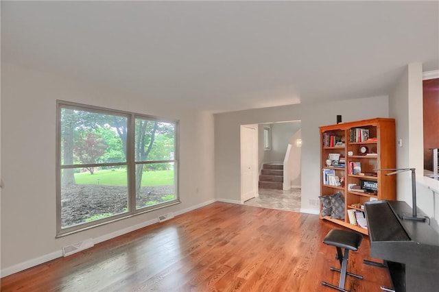 1259 Lakevue Dr, Penn Twp, PA 16001 - home office with light wood-style flooring and baseboards