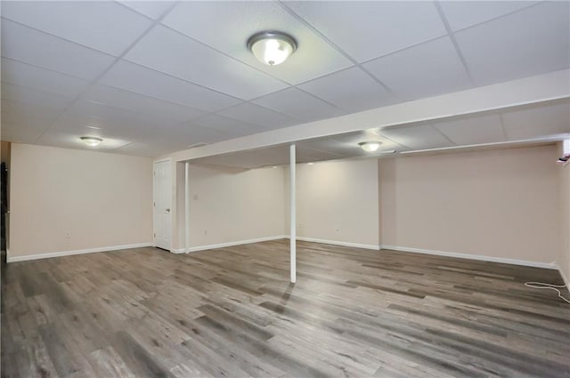 1259 Lakevue Dr, Penn Twp, PA 16001 - finished below grade area featuring wood finished floors and a drop ceiling