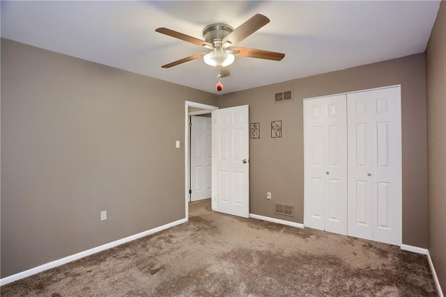 1259 Lakevue Dr, Penn Twp, PA 16001 - unfurnished bedroom with carpet floors, a closet, and ceiling fan