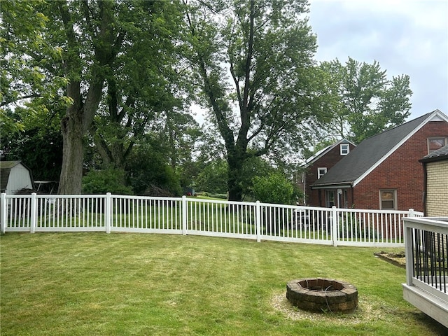 1006 Grandview Ave, Ross Twp, PA 15237 - view of yard with a fire pit and a shed