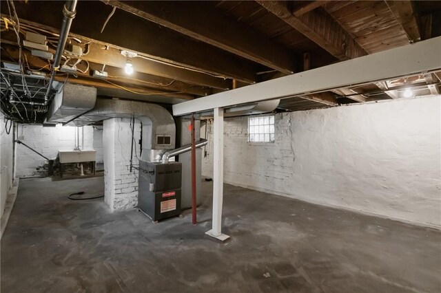 1723 Kimball Ave, Arnold, PA 15068 - below grade area featuring a sink and heating unit